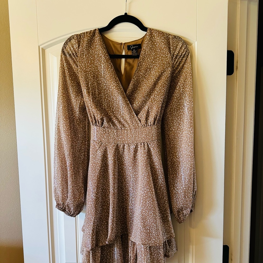 Brown Long Sleeve Dress
